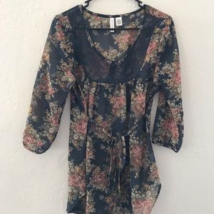Floral mid sleeve blouse from Tillys